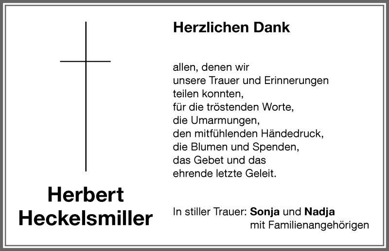  Traueranzeige für Herbert Heckelsmiller vom 28.09.2019 aus Memminger Zeitung