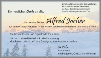 Traueranzeige von Alfred Jocher von Allgäuer Zeitung