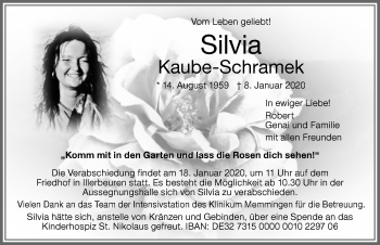 Traueranzeige von Silvia Kaube-Schramek von Memminger Zeitung