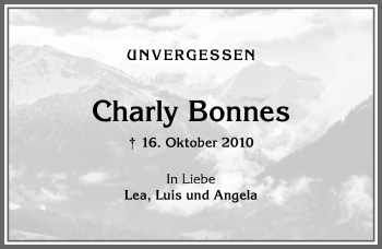 Traueranzeige von Charly Bonnes von Allgäuer Anzeigeblatt