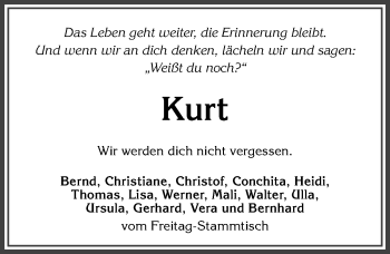 Traueranzeige von Kurt  von Memminger Zeitung