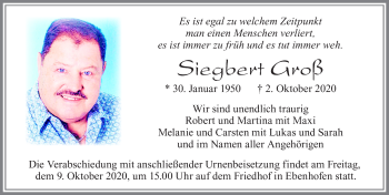 Traueranzeige von Siegbert Groß von Allgäuer Zeitung, Marktoberdorf