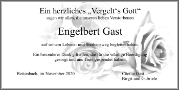 Traueranzeige von Engelbert Gast von Allgäuer Zeitung, Marktoberdorf