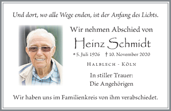 Traueranzeige von Heinz Schmidt von Allgäuer Zeitung, Füssen