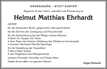 Traueranzeige von Helmut Matthias Ehrhardt von Allgäuer Anzeigeblatt