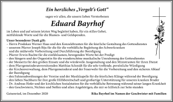 Traueranzeige von Eduard Bayrhof von Allgäuer Zeitung, Marktoberdorf