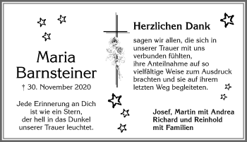 Traueranzeige von Maria Barnsteiner von Allgäuer Zeitung, Füssen