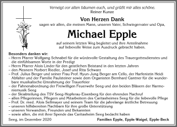 Traueranzeige von Michael Epple von Allgäuer Zeitung, Füssen