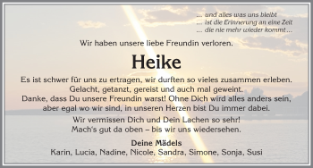 Traueranzeige von Heike Foß von Allgäuer Zeitung,Kempten