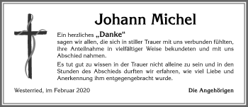 Traueranzeige von Johann Michel von Allgäuer Zeitung, Marktoberdorf