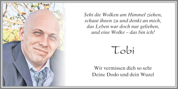Traueranzeige von Tobi Schmidt von Allgäuer Zeitung, Marktoberdorf