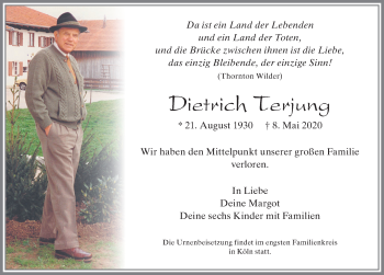 Traueranzeige von Dietrich Terjung von Allgäuer Zeitung