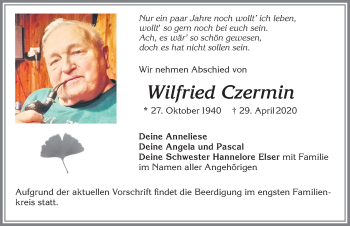 Traueranzeige von Wilfried Czermin von Allgäuer Zeitung