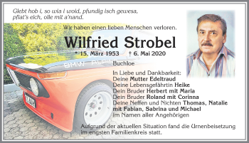 Traueranzeige von Wilfried Strobel von Allgäuer Zeitung, Kaufbeuren/Buchloe
