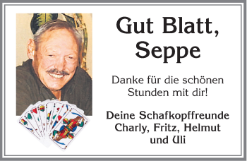 Traueranzeige von Seppe  von Allgäuer Zeitung,Kempten