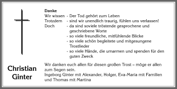 Traueranzeige von Christian Ginter von Allgäuer Zeitung, Füssen