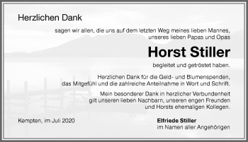 Traueranzeige von Horst Stiller von Allgäuer Zeitung,Kempten