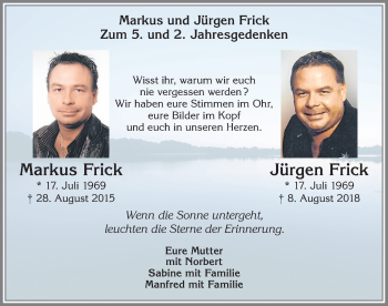 Traueranzeige von Jürgen Frick von Allgäuer Zeitung