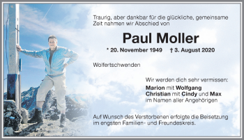 Traueranzeige von Paul Moller von Memminger Zeitung