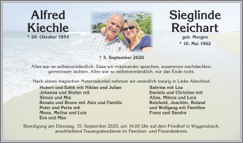 Traueranzeige von Alfred Kiechle von Allgäuer Zeitung,Kempten