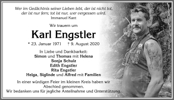 Traueranzeige von Karl Engstler von Allgäuer Zeitung,Kempten
