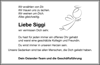 Traueranzeige von Siggi  von Memminger Zeitung