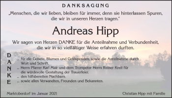 Traueranzeige von Andreas Hipp von Allgäuer Zeitung