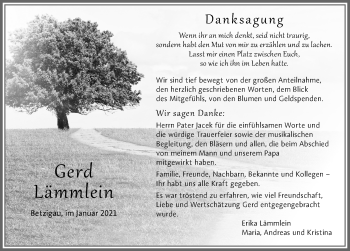 Traueranzeige von Gerd Lämmlein von Allgäuer Zeitung,Kempten