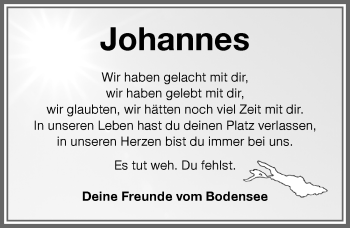 Traueranzeige von Johannes Roggors von Memminger Zeitung