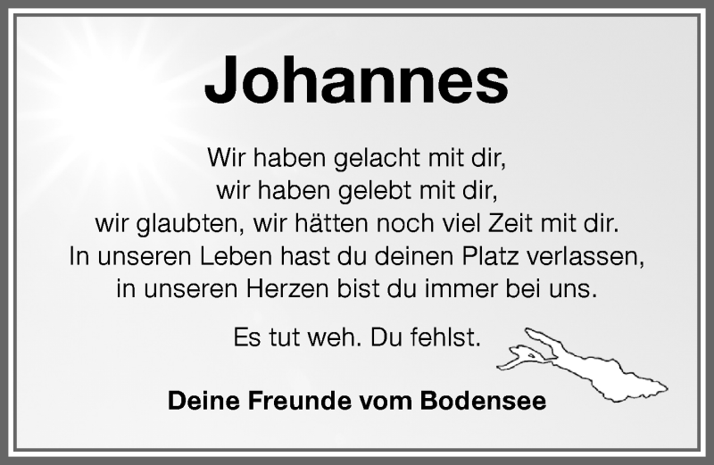  Traueranzeige für Johannes Roggors vom 27.01.2021 aus Memminger Zeitung