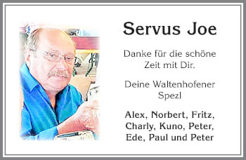Traueranzeige von Joe  von Allgäuer Zeitung,Kempten