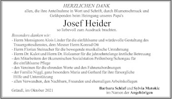 Traueranzeige von Josef Heider von Allgäuer Zeitung, Füssen