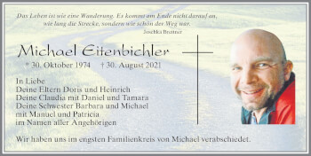 Traueranzeige von Michael Eitenbichler von Allgäuer Zeitung, Marktoberdorf