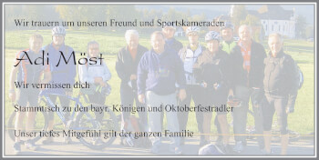 Traueranzeige von Adi Möst von Allgäuer Zeitung, Füssen