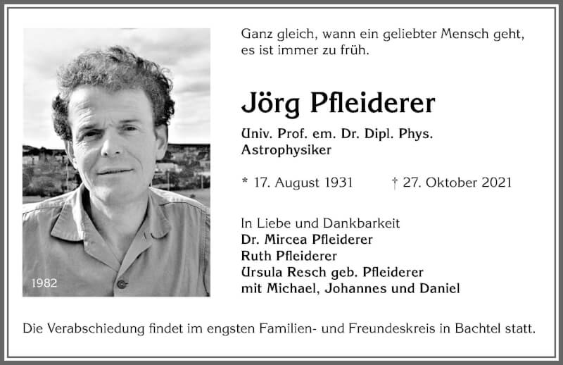  Traueranzeige für Jörg Pfleiderer vom 06.11.2021 aus Allgäuer Zeitung,Kempten