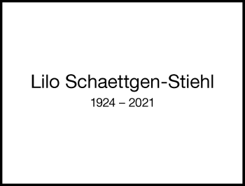 Traueranzeige von Lilo Schaettgen-Stiehl von Allgäuer Zeitung, Marktoberdorf