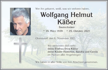 Traueranzeige von Wolfgang Helmut Käßer von Allgäuer Anzeigeblatt