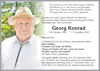 Traueranzeige von Georg Konrad von Allgäuer Zeitung,Kempten