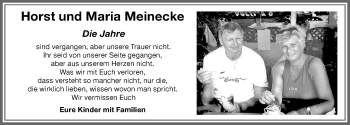 Traueranzeige von Horst Meinecke von Memminger Zeitung