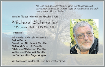 Traueranzeige von Michael Schmeller von Allgäuer Zeitung, Füssen