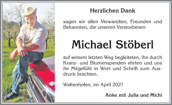 Traueranzeige von Michael Stöberl von Allgäuer Zeitung,Kempten