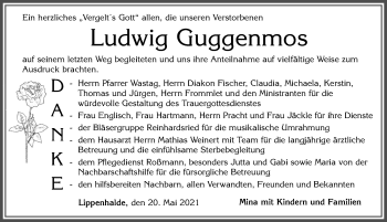 Traueranzeige von Ludwig Guggenmos von Allgäuer Zeitung, Marktoberdorf