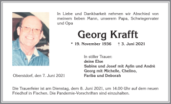 Traueranzeige von Georg Krafft von Allgäuer Anzeigeblatt