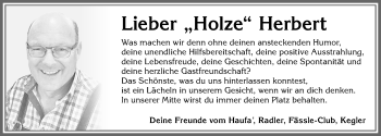 Traueranzeige von Herbert  von Allgäuer Zeitung, Marktoberdorf