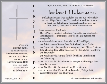 Traueranzeige von Herbert Holzmann von Allgäuer Zeitung, Marktoberdorf