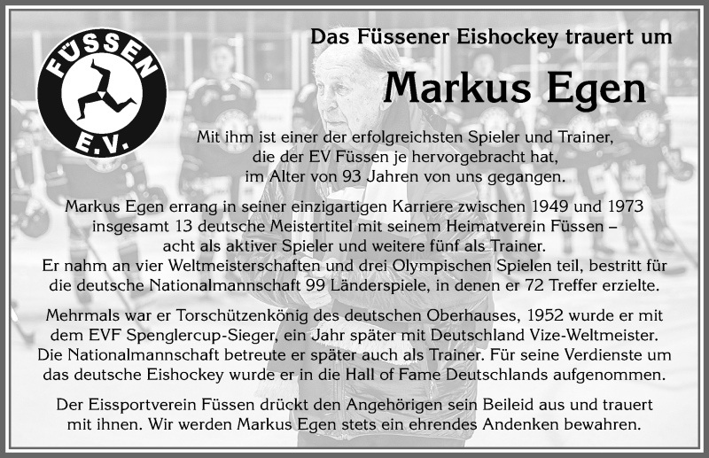  Traueranzeige für Markus Egen vom 02.06.2021 aus Allgäuer Zeitung, Füssen