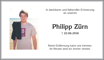 Traueranzeige von Philipp Zürn von Allgäuer Anzeigeblatt