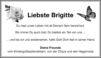 Traueranzeige von Brigitte  von Memminger Zeitung