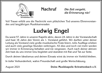 Traueranzeige von Ludwig Engel von Allgäuer Zeitung,Kempten