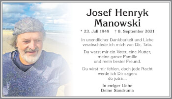 Traueranzeige von Josef Henryk Manowski von Allgäuer Zeitung,Kempten
